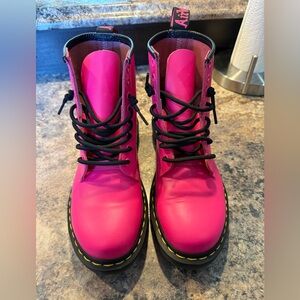 Dr Martens 1460 Clash Pink Smooth size 8 worn once !